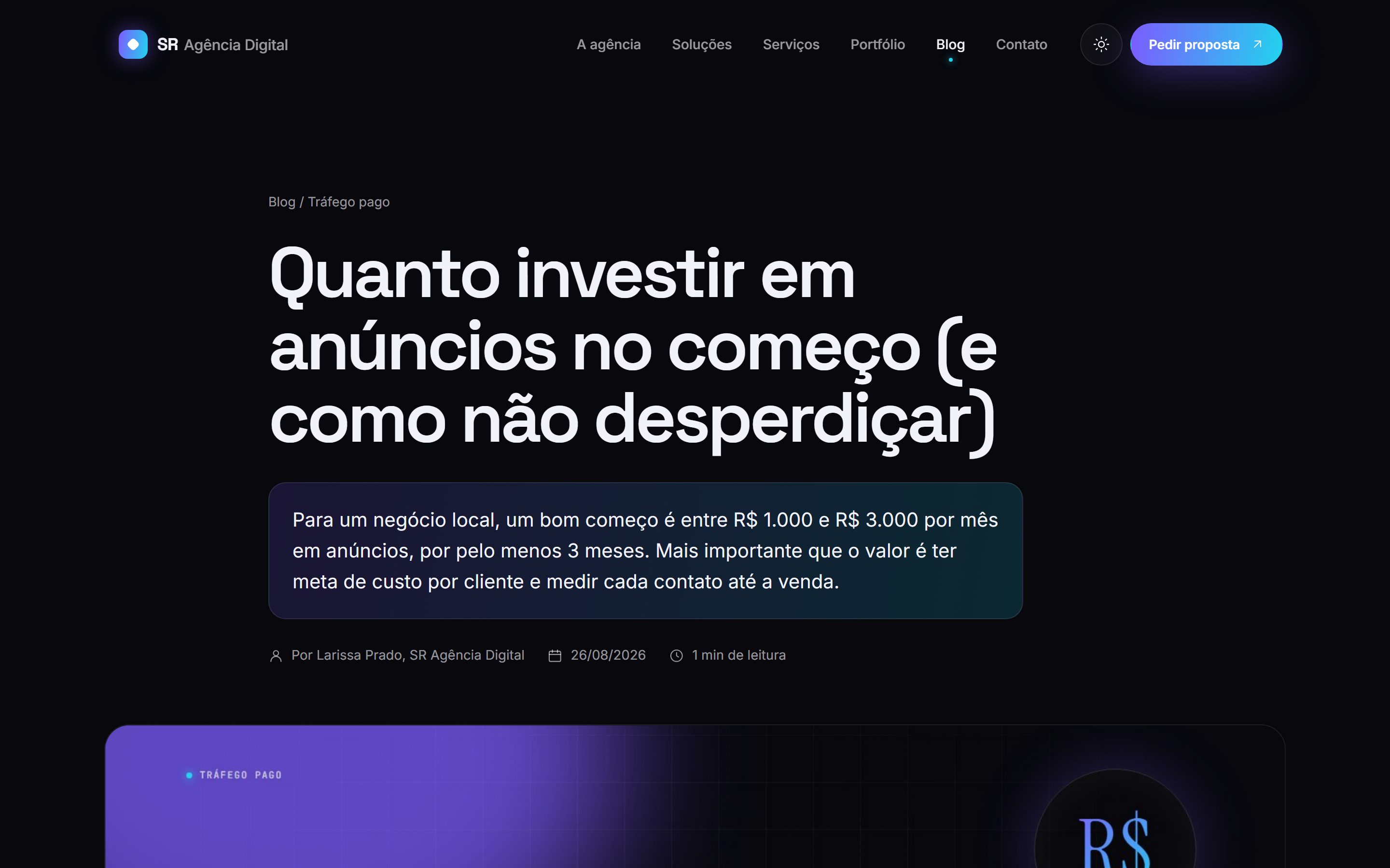 Artigo do blog feito para o Google e as IAs