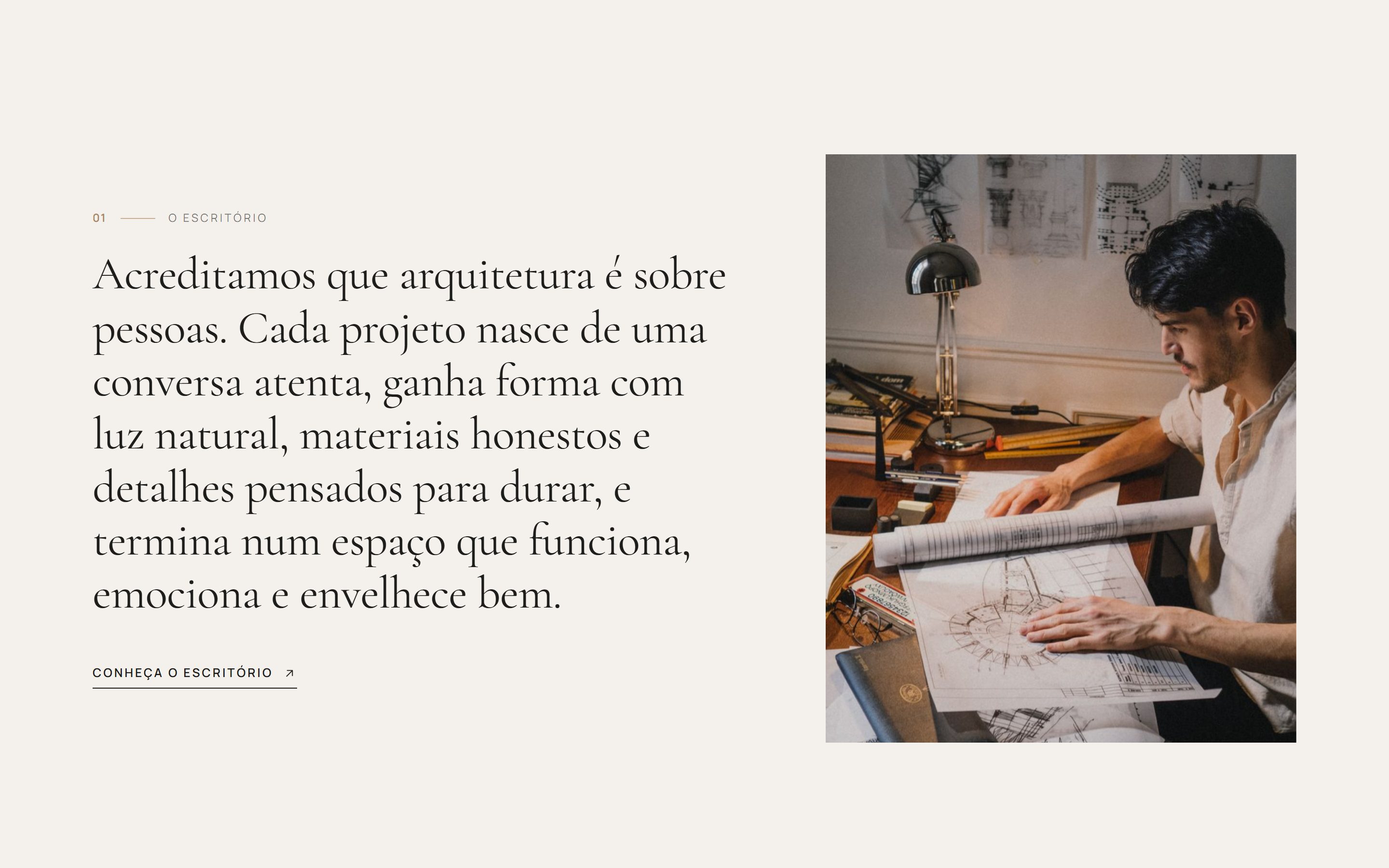 O manifesto do escritório, que acende palavra por palavra