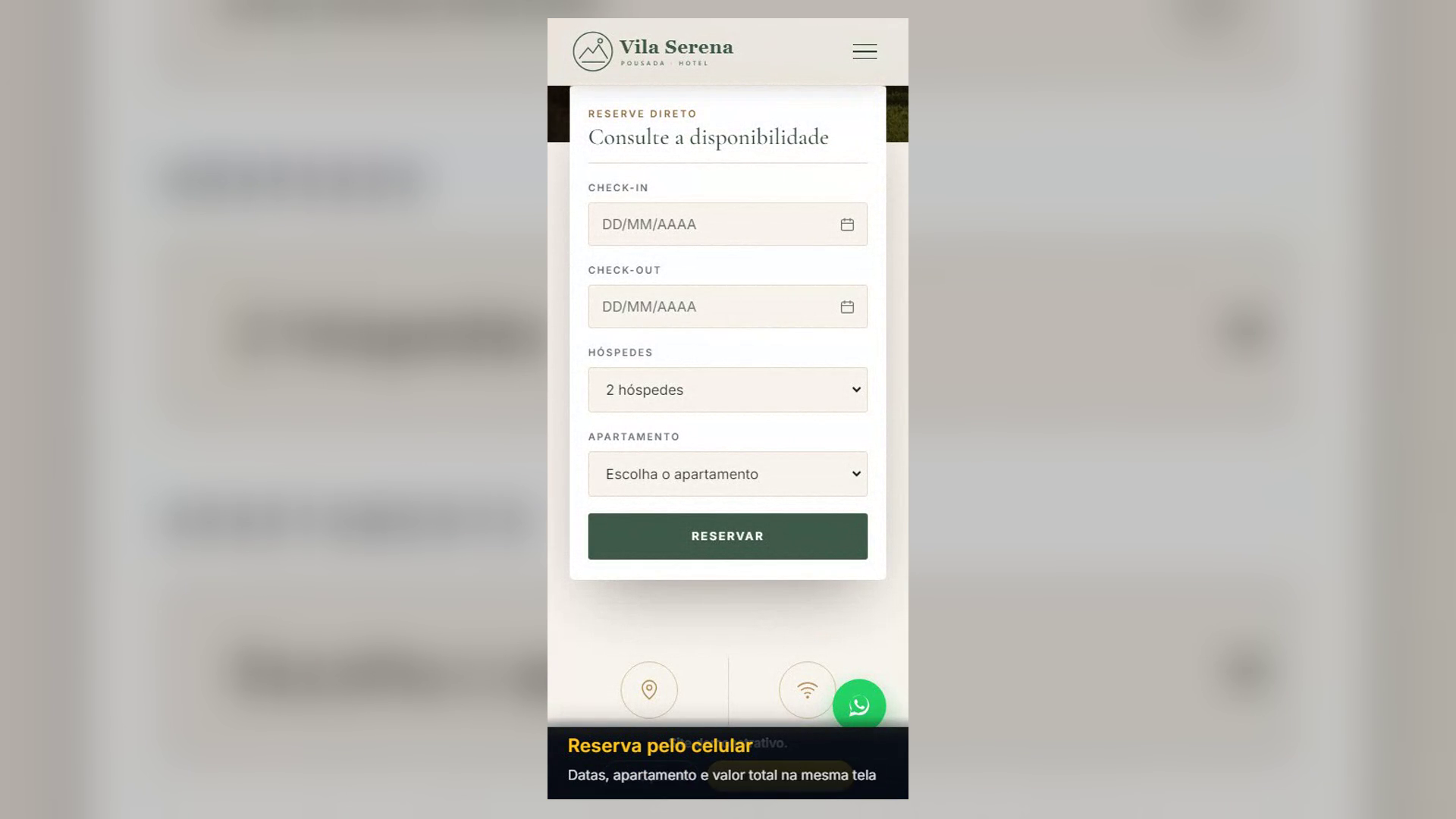 Site para pousadas e hotéis com painel completo